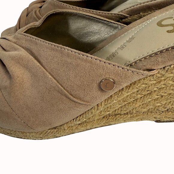 Circus Sam Edelman Bea Espadrille Wedge Bea Sandals Size 7.5 Beige Knot Summer - Picture 6 of 14